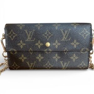 Authentic Vintage Louis Vuitton Monogram Chain Wallet Crossbody